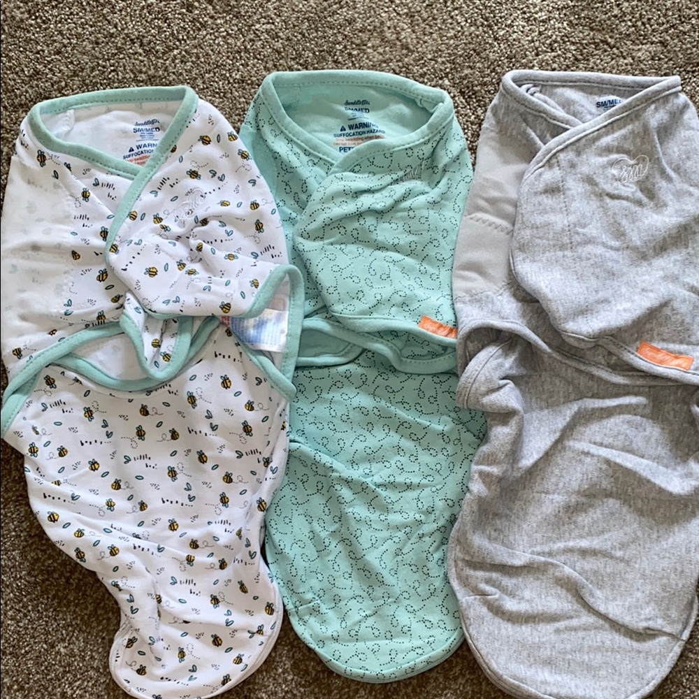 Set of 3 Swaddle Me Easy Change Swaddles